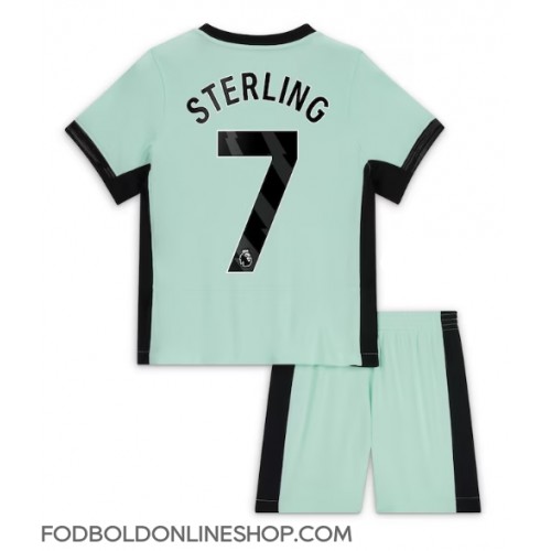 Chelsea Raheem Sterling #7 Tredje trøje Børn 2023-24 Kortærmet (+ Korte bukser)